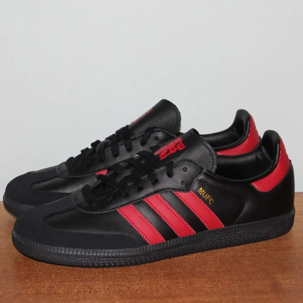 Adidas Samba x Manchester United Shoes Mens 8.5 Black Red Soccer